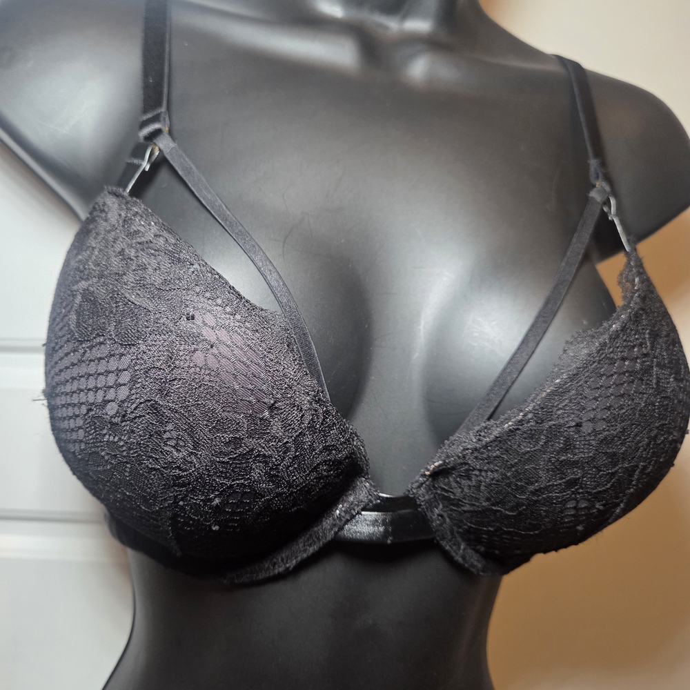Black Lace Push-Up Bra - Women Intimates